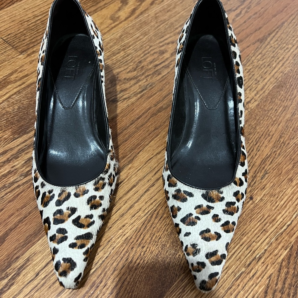 Ann Taylor Loft Leopard Print Heels